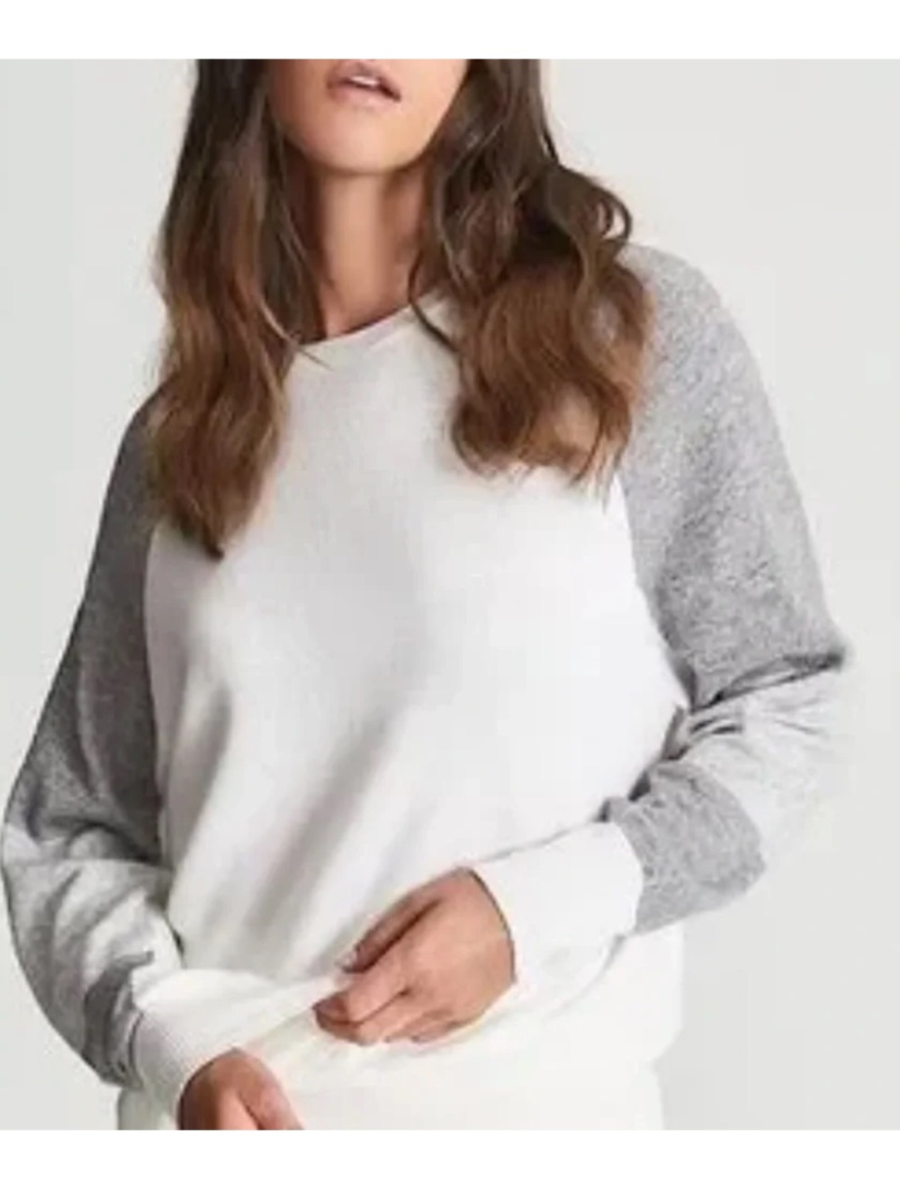 Reiss Reina Cashmere Colorblock Crewneck Sweater